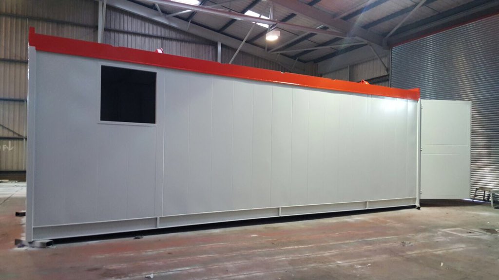 AbleModular's tweet image. One of our larger builds - this is 3.5m x 3.5m x 11m long, a #bespoke boiler room #modular #design