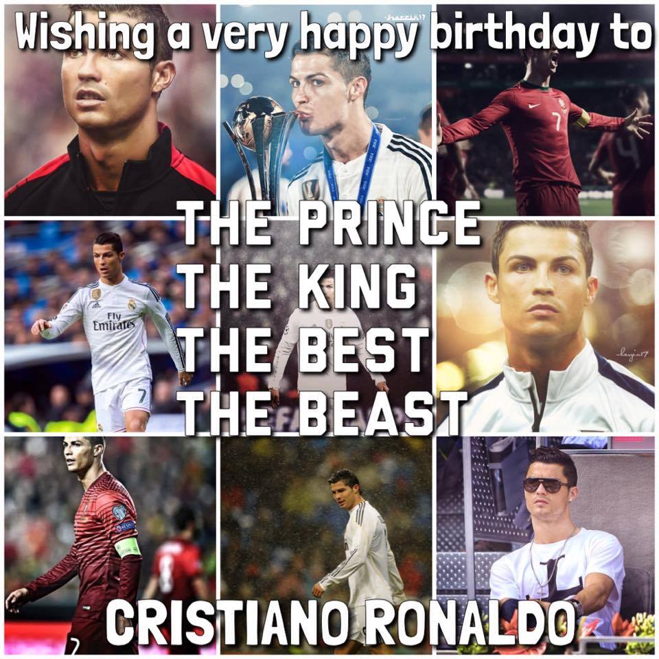 amuyuvi's tweet photo. Happy Birthday King CR7! @Cristiano on behalf @YUVSTRONG12 and all his fans around the globe 😀 https://t.co/ZQ7j8y8mNG