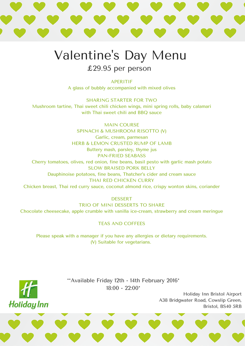 HIBristolAp's tweet photo. If you're staying with us this Valentine's weekend why not treat your loved one and book a table in our Spot Kitchen https://t.co/uF0bJiSrAV
