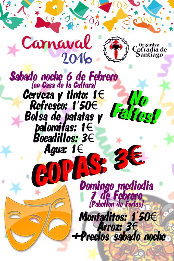 C_SantiagoBaza's tweet photo. Este fin de semana te ofrecemos la mejor fiesta de Carnaval, PRECIOS IRRESISTIBLES https://t.co/VmShm7w7k6