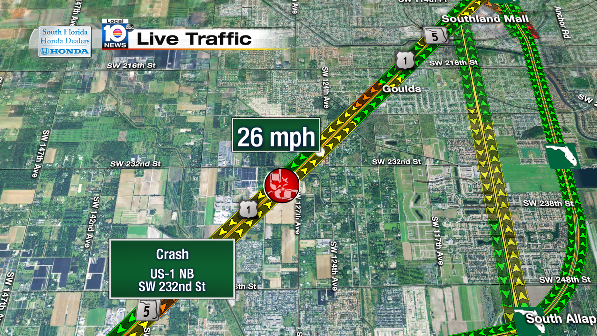 Crash on US-1 NB & SW 232nd St #TRAFFIC #MIAMI https://t.co/4SdjtGnqEA