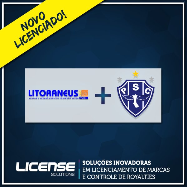 SomosDestra's tweet photo. [NOVIDADE] Através da consultoria da #LicenseSolutions, o @Paysandu e  #LitoraneusProteção fecharam uma parceria! https://t.co/J6krVqAb0e