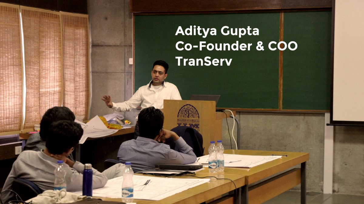 IIMAVentures's tweet photo. Aditya Gupta, TranServ shares his entrepreneurial journey with the cohort on Day 1 of #FSHackathon #StartupIndia https://t.co/gU4j9oxKmT