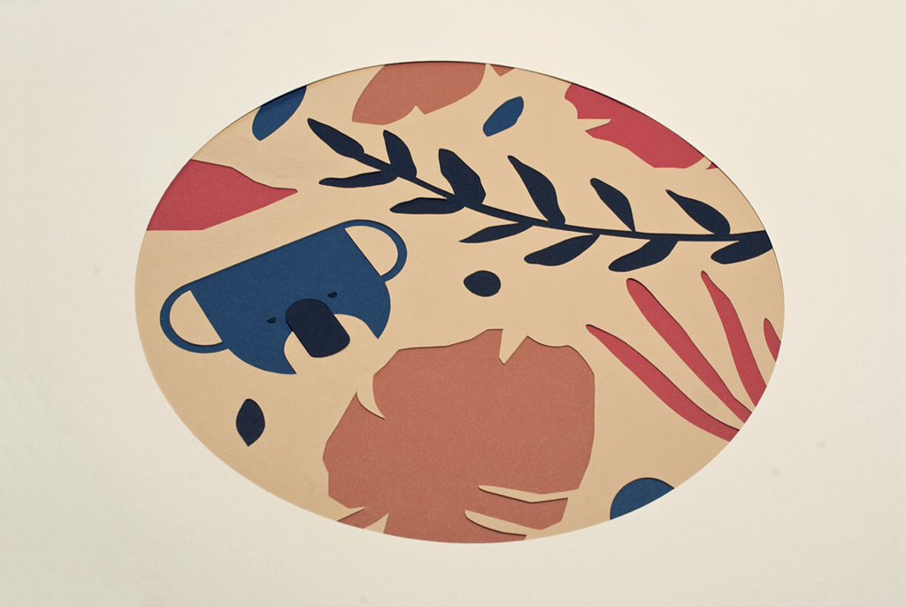 Der Dschungel für Zuhause! papragout.de #illustration #paper #papercut #interior #colorplanpaper #gmund