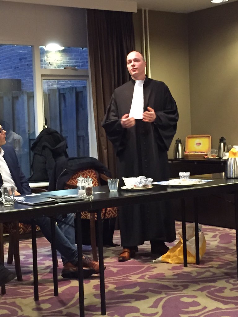 Vanochtend een heus betoog in toga van <a href="/DanielsHuisman/">Daniels Huisman N.V.</a> advocaat Niek Brands!