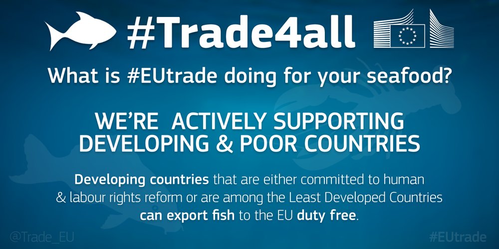 We support poor &amp; developing countries by enabling them to 🚢🐠 import fish into the EU tax free! #EUfishEcon 🎣