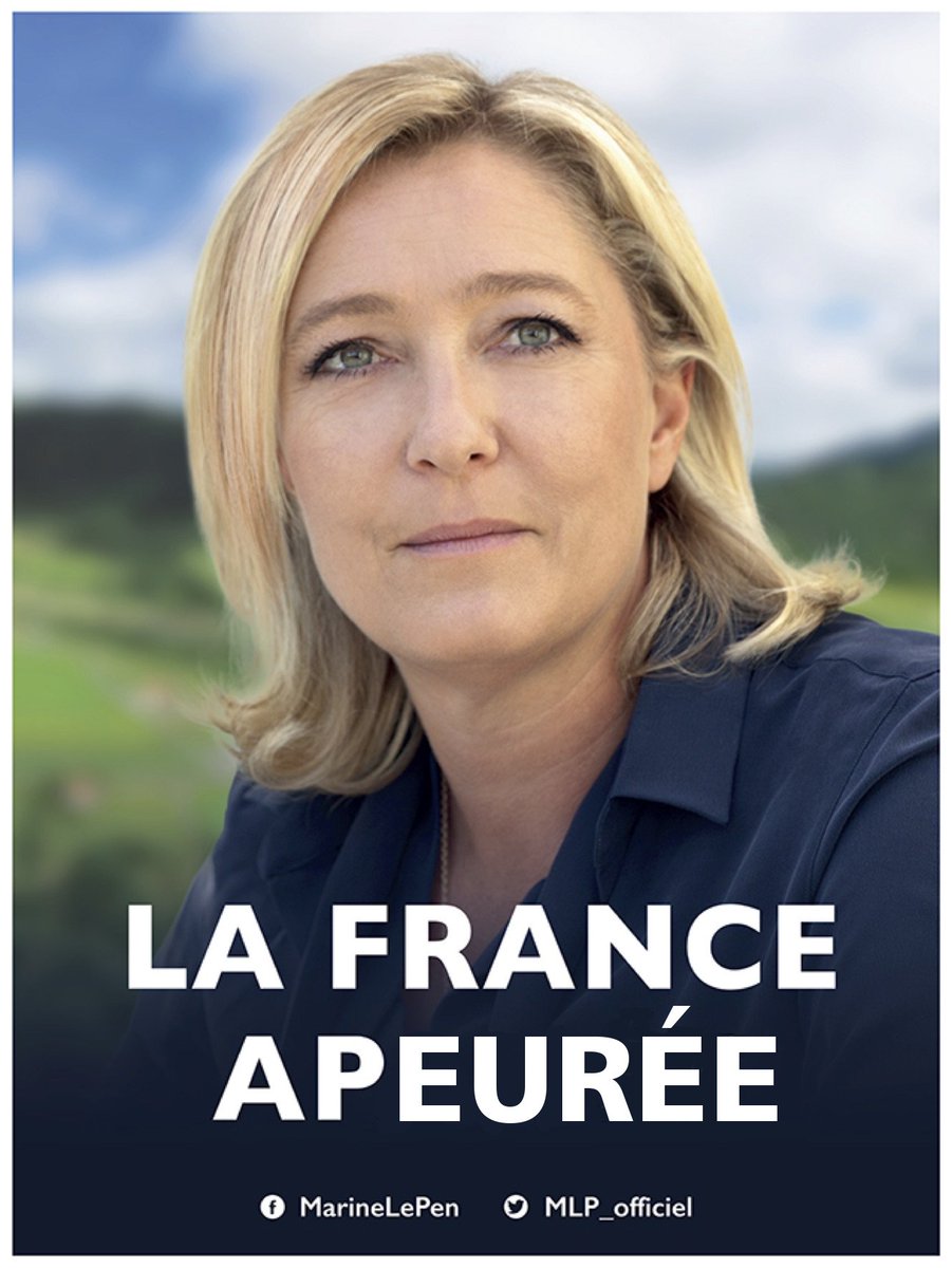 fredericmars's tweet photo. La "vraie" nouvelle affiche du FN... ou en tout cas, celle que voient sans doute ses dirigeants. #FN #franceapaisée https://t.co/3Y8CN1e7MO