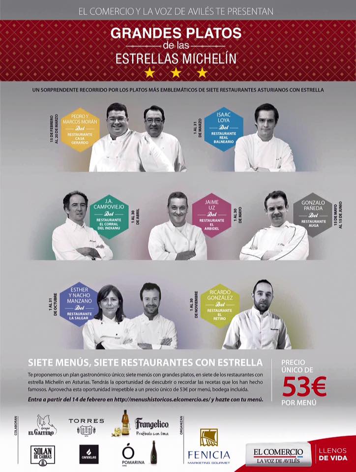 Feniciagourmet's tweet photo. ¡A partir del lunes 15Feb en @Casa_Gerardo disfruta de los GRANDES PLATOS ESTRELLAS MICHELIN! @elcomerciodigit https://t.co/luWpRv0YiO
