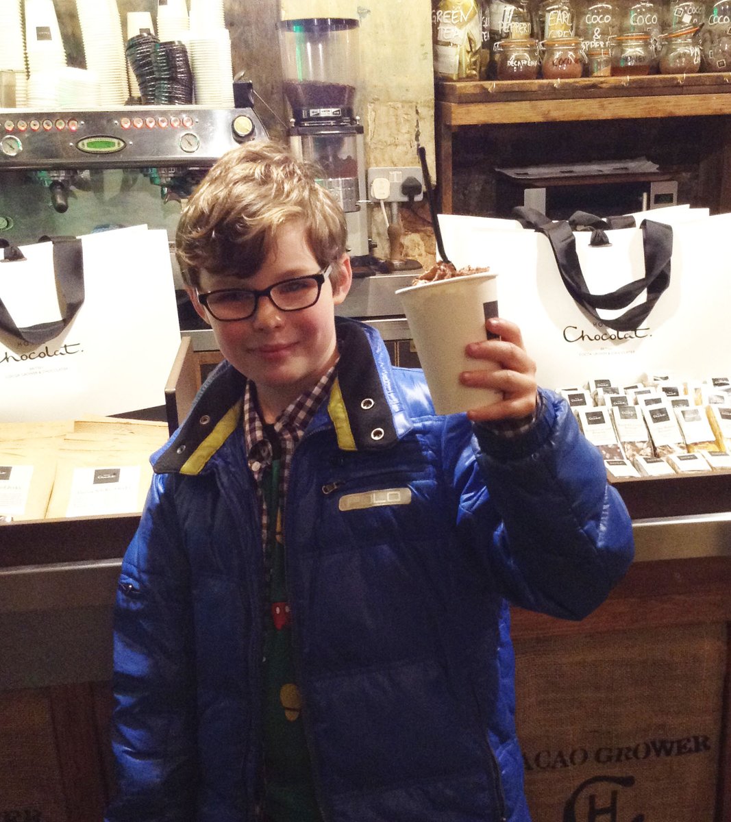 lillondonlife's tweet photo. They promised the BEST HOT CHOCOLATE EVER and @HotelChocolat delivered! Joe says 'Mmmm, chocolatey!' #HCEaster https://t.co/CfbHN6QuKY