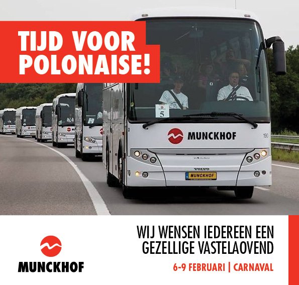 Munckhof's tweet image. Het is tijd voor polonaise! Wij wensen iedereen een gezellige vastelaovend! #carnaval