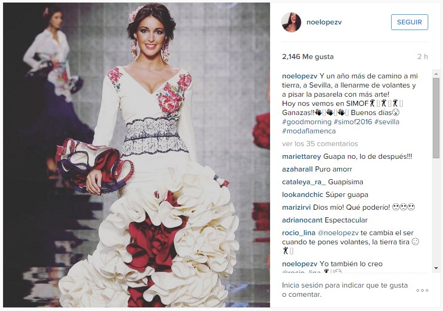 saradebenitez's tweet photo. Echaremos de menos a @noelialopezv en nuestro desfile de mañana. Gracias por recordar #SIMOF2015 con nuestro diseño! https://t.co/Aa6Tvkhyrt