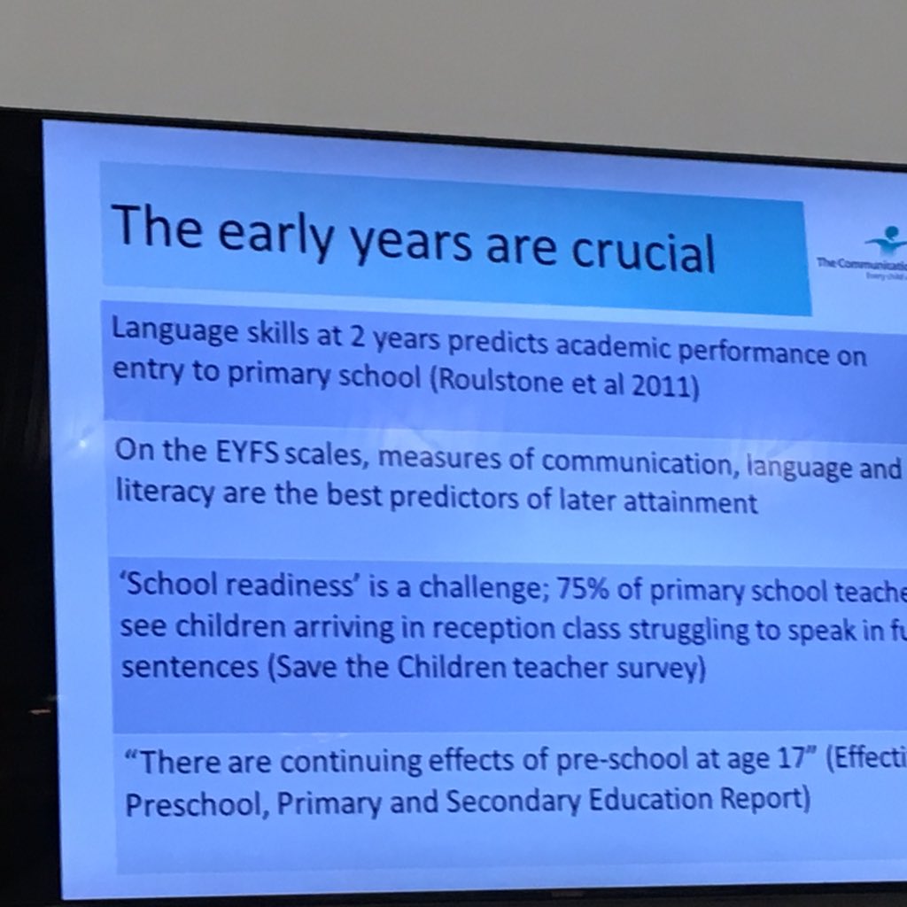 kinderly's tweet photo. Excellent start to Live Theatre @nurserywrldshow with #Comm_nTrust giving tips on supporting good communication https://t.co/Malld9XdFp