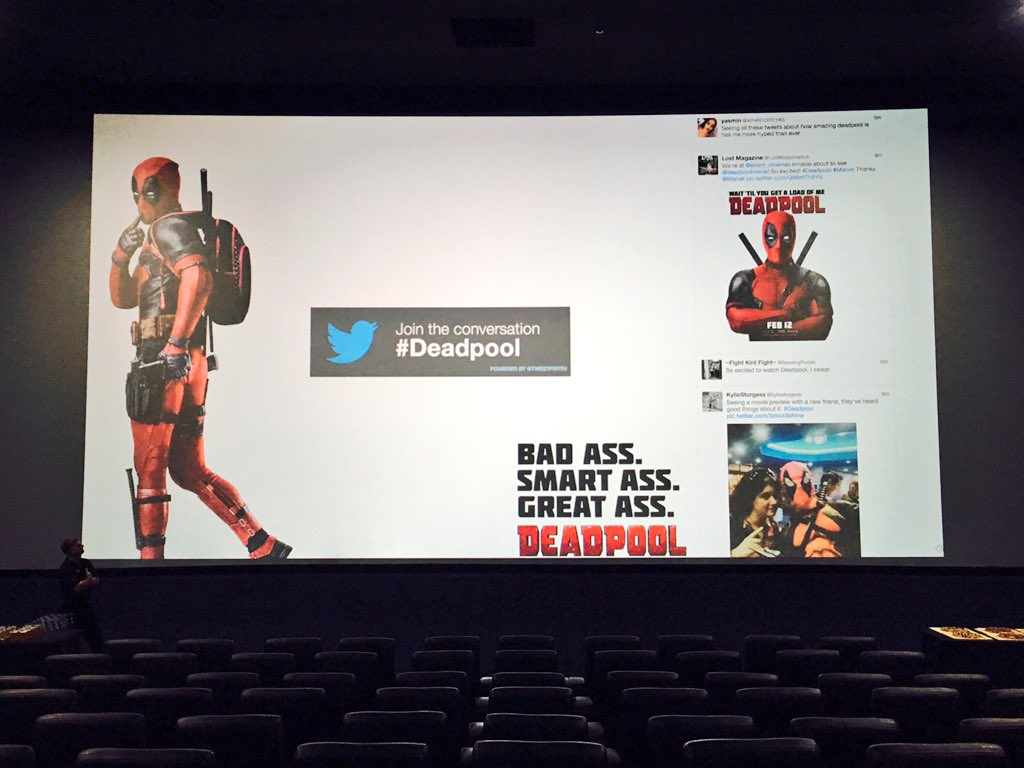 mrstweetperth's tweet photo. #Deadpool live tweet wall. #Perth join the conversation https://t.co/UVG6nMNkeE