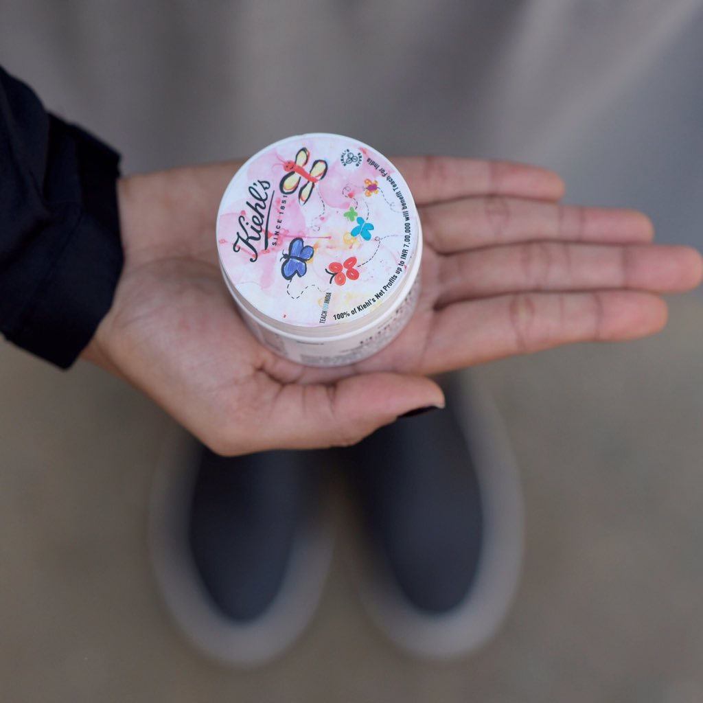 filtercoffeeco's tweet photo. Say hello to @KiehlsIndia's special edition of Ultra Facial Cream.Label designed by @TeachForIndia @NehaDhupia ❤️💕 https://t.co/e1kHDXh4Pn