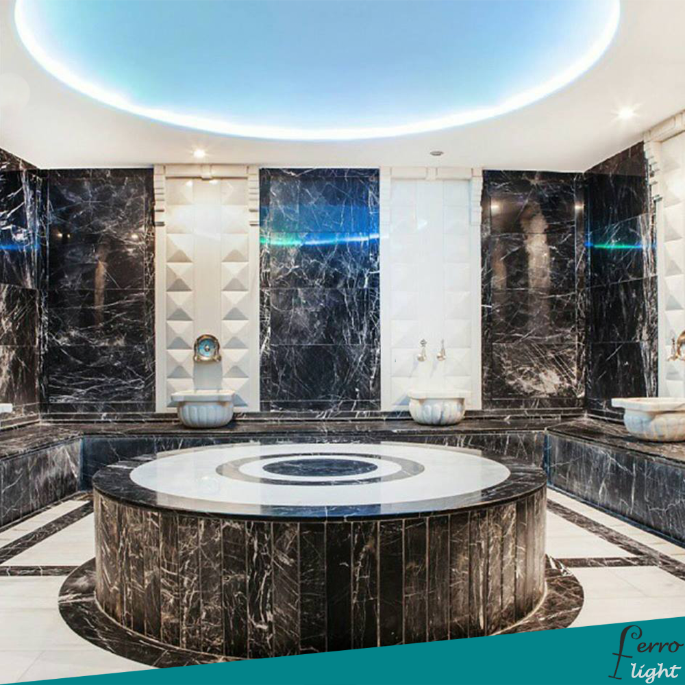 #Aydınlatmasını yaptığımız Türk #hamamından bir kare.