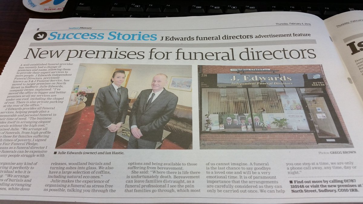 Sudbury Mercury. Success stories. Proud moment, months of hard work and planning but now settled in my new office.