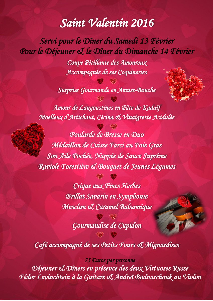 #SaintValentin #ChateauChalles #Repas #Restaurant #Amoureux #Love