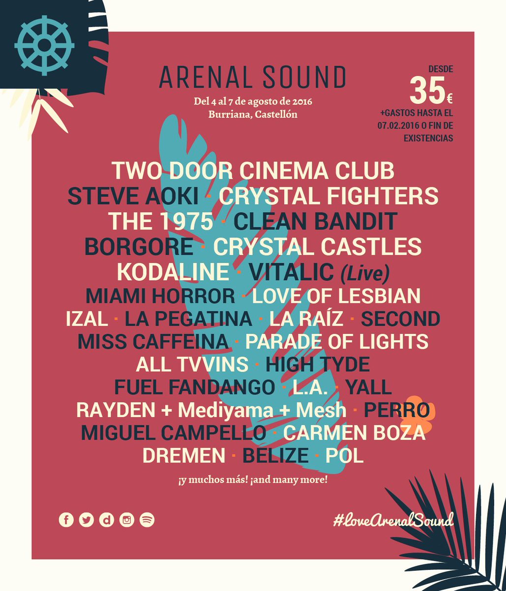 ArenalSound's tweet photo. ¡NUEVA CONFIRMACIÓN próxima semana! Esta vez sin previo aviso. Seguiremos sumando nombres al cartel de Arenal'16 https://t.co/kIJlPUd1VA