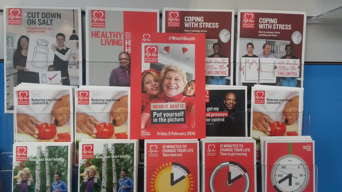LifetimesNews's tweet photo. We're wearing red at the @WBChealthy #cancerpopup in #tooting for @TheBHF #WearItBeatIt today! https://t.co/Hu1xFqzXrF