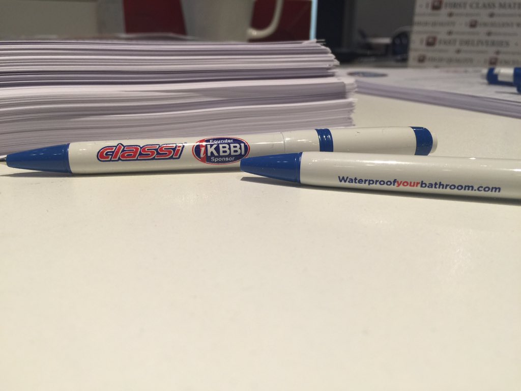 New iKBBI @PROCATOfficial apprentice members enjoyed the pens from sponsors <a href="/Classic_Marble_/">Classic Marble (Showers) Ltd</a>  #ClassiSeal (thanks)!