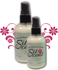 Sit Scent in the bathroom will save the day! 4 oz, 2 oz, &amp; portable. Don't Sit Without It!  sitscent.com
