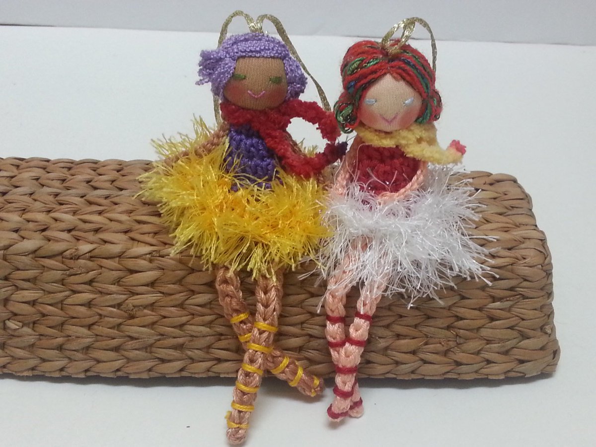 Dancing Girls Ornaments, Colorful Onaments, Christmas Tree Ornamen… etsy.com/listing/208136… #Etsy #PurpleYellowWhite
