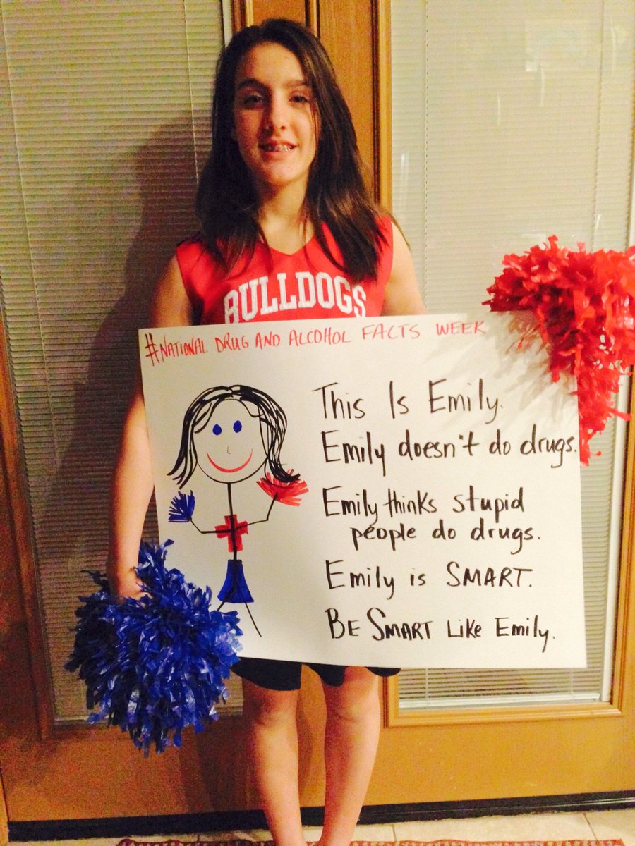 Meet Emily - a CYC Coolidge Pride student. Emily doesn't do drugs. Emily is SMART. Be more like Emily! 🚫🍺💊🚬