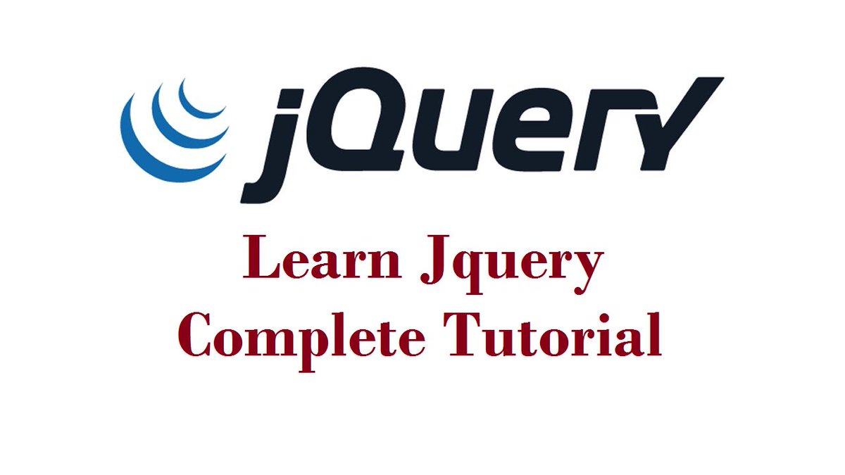 Getraju_s_nair's tweet image. Jquery Complete Tutorial
Here it is : youtube.com/watch?v=9o8jnw…