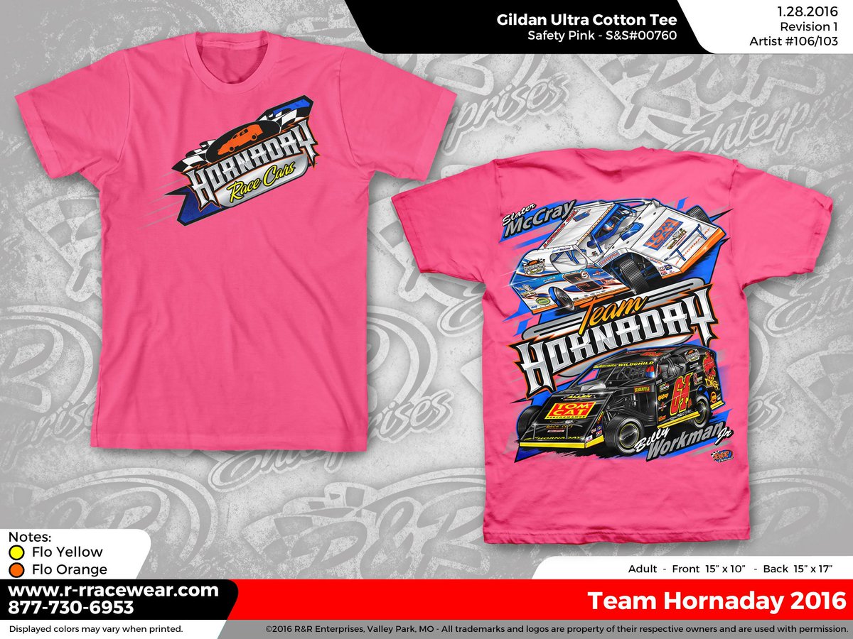Some more modified shirts for Team Hornaday! #FreshTeeFriday