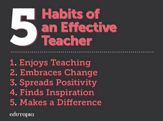 WeAreTeachers's tweet photo. 5 Habits of Effective Teachers via @edutopia #edchat https://t.co/1XIKpp41qw