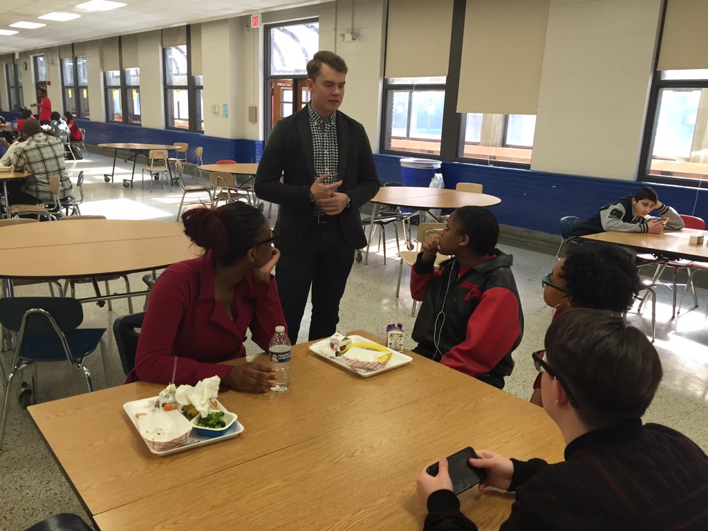 Shortridge's tweet photo. Friday Connect speaker @KevLeht sharing his time with our scholars. #entrepreneur #powerrule https://t.co/u8HOUBLu1o