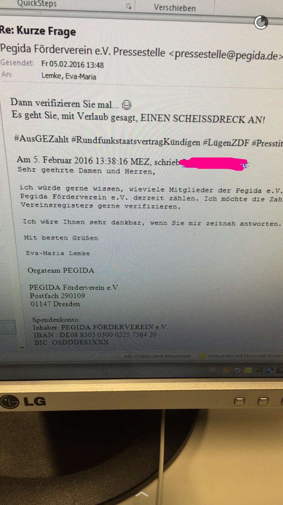 Der Tag, an dem ich #Pegida eine Mail schrieb... #silenttreatment