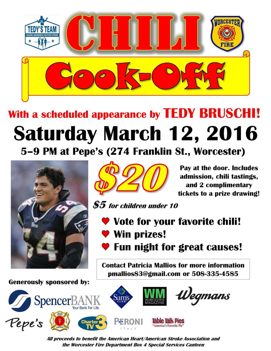 Box4Associates's tweet image. Box 4 is proud to announce a Chili Cook-Off Fundraiser benefiting @TedysTeam and Box 4! Details below!