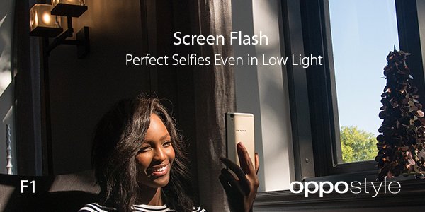 OppoStyleOnline's tweet photo. Get always the perfect selfie you want with the Screen Flash feature of your OPPO F1. #HelloMetal #OPPO https://t.co/KxorecirTX