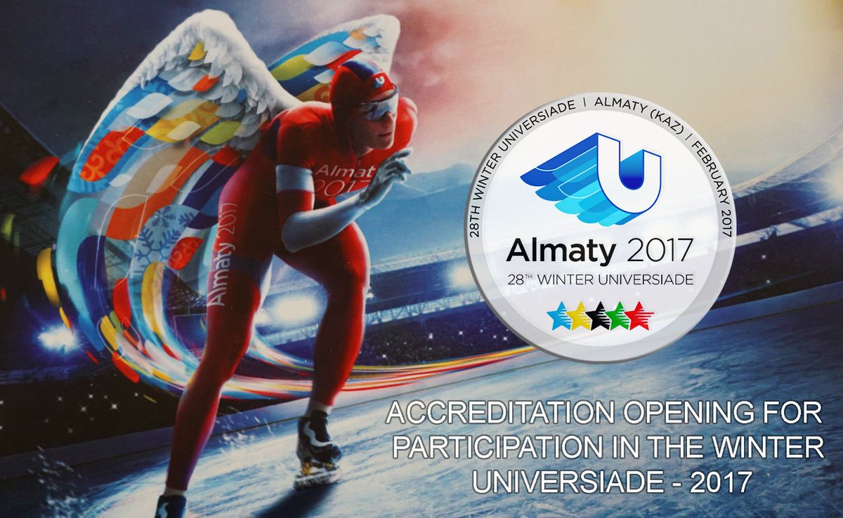 universiade2017's tweet image. Accreditation for the 28th Winter Universiade 2017 is open! goo.gl/Q3JLSW #almaty2017 #universiade2017