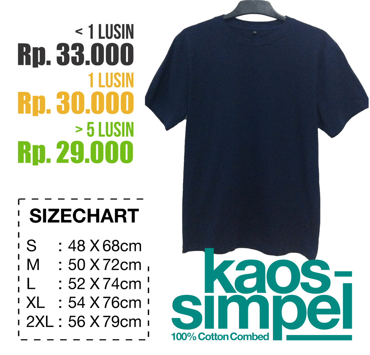 kaossimpel_id's tweet photo. Solid Navy, Soft Cotton COmbed 30s REAKTIF. Info&amp;Order cek BIO
#kaos #kaospolos #kaossimpel https://t.co/Pv3SwQHPEa