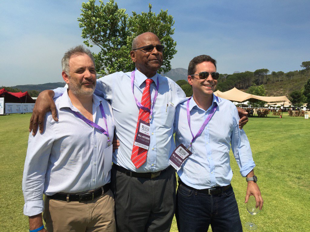 Fun at #StellenbschWineFest Andrew Naude, <a href="/Conrad_Sidego/">Conrad Sidego</a> Steve Hoban <a href="/PicknPay/">Pick n Pay</a> <a href="/StellMun/">Stellenbosch Municipality</a>