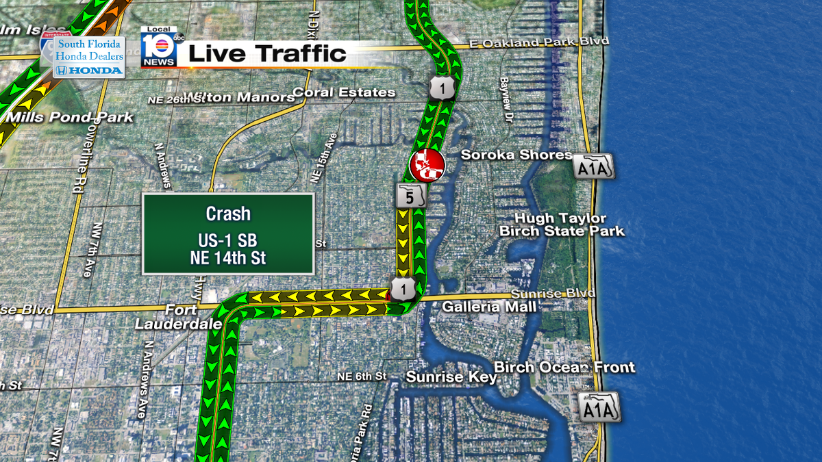 Crash on US-1 SB & NE 14th St #TRAFFIC #MIAMI https://t.co/IuUerMdNB1