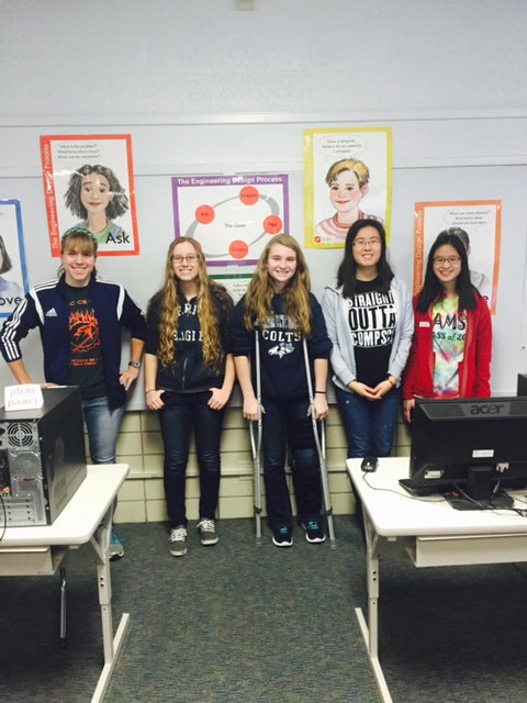 ComstockPS's tweet photo. Students from #KAMSC visiting #Comstock #STEM Academy 6th graders to help students participate in an Hour of Code. https://t.co/0YUlXO1EaW