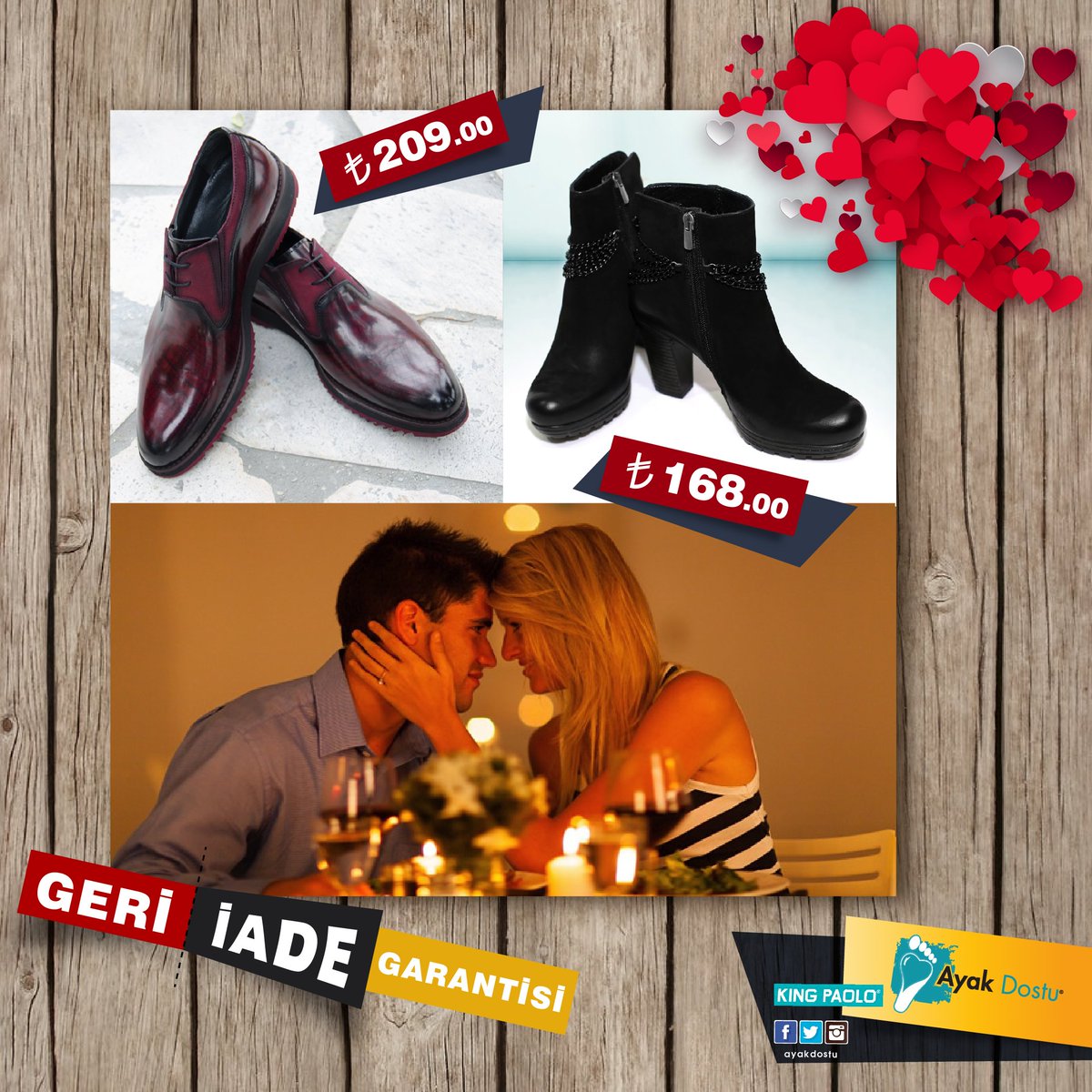 Hafta Sonuna Özel Aktivite; Sevgiliyle 14 Şubat Kutlama Yemeği
#ayakdostu #sevgililergünü #ayakkabı #bot #aşk