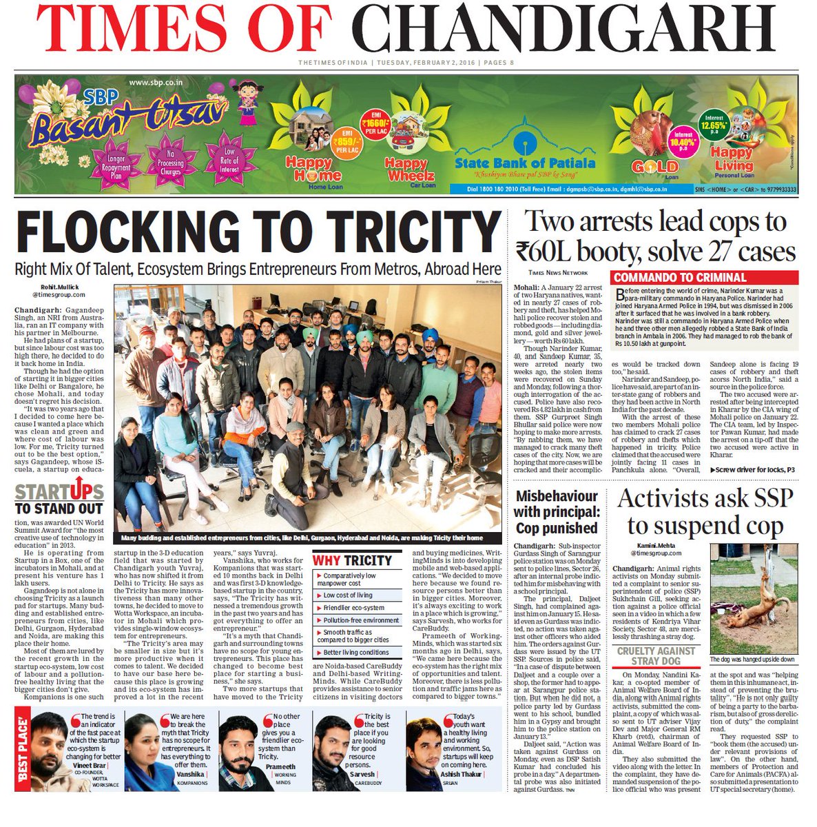 wottaworkspace's tweet image. #wottaworkspace &amp;amp; its #startups recently got the Media Coverage by none other than #TOI @timesofindia, #Chandigarh.