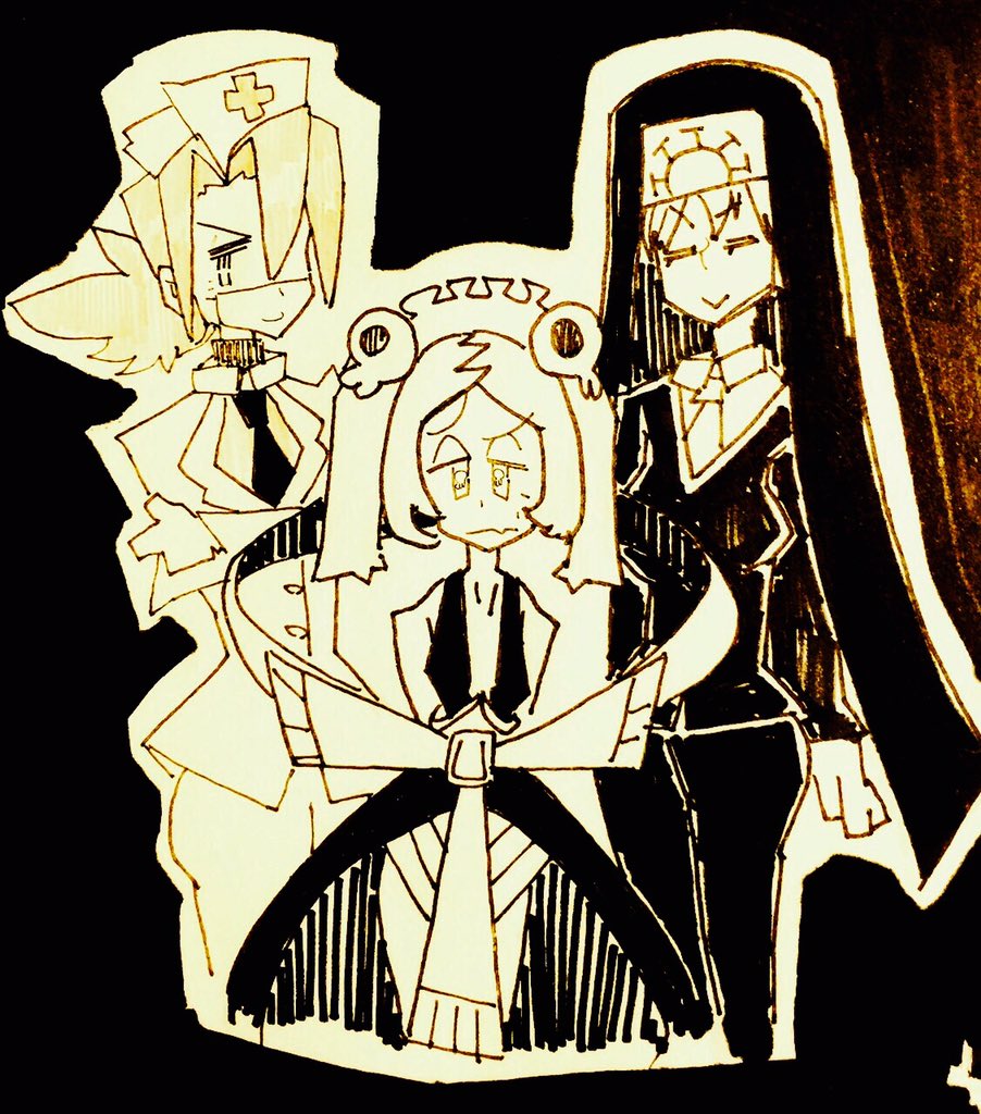 部下のコスプレにしぶしぶ付き合うマリー様
#スカルガ版深夜の真剣お絵描き60分一本勝負 