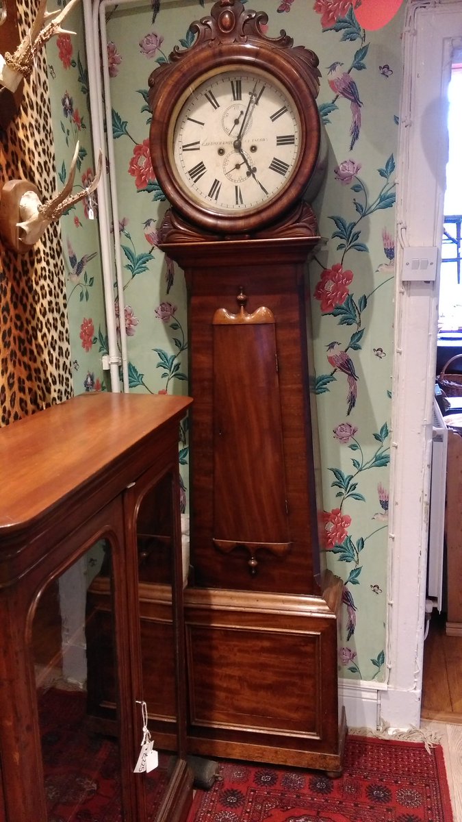 Gorgeous Drumhead Loncase clock NOW £950! #drumhead #longcase #clock #Scottish #antiques