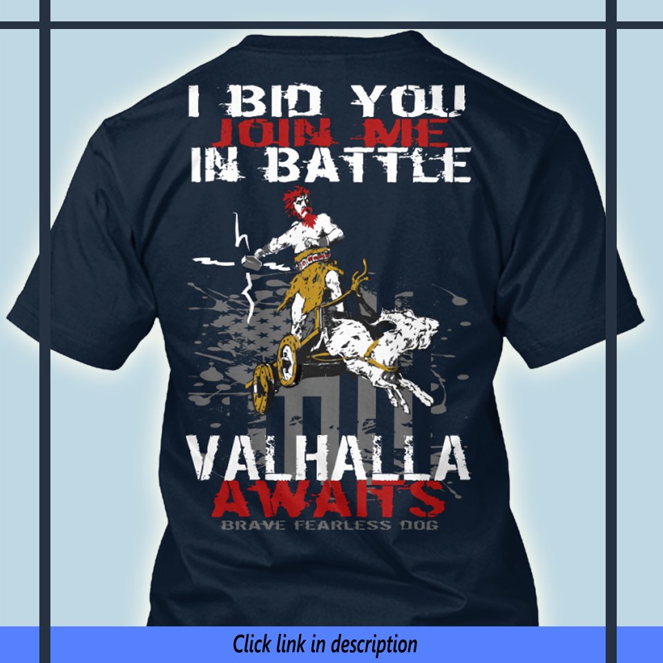 WagYourWayTees's tweet photo. Join Me in Battle Valhalla Awaits by Brave Fearless Dog. Thor hammer. USA Flag. .  https://t.co/qJbYP38b7R #Thor https://t.co/zCVDTU12uX