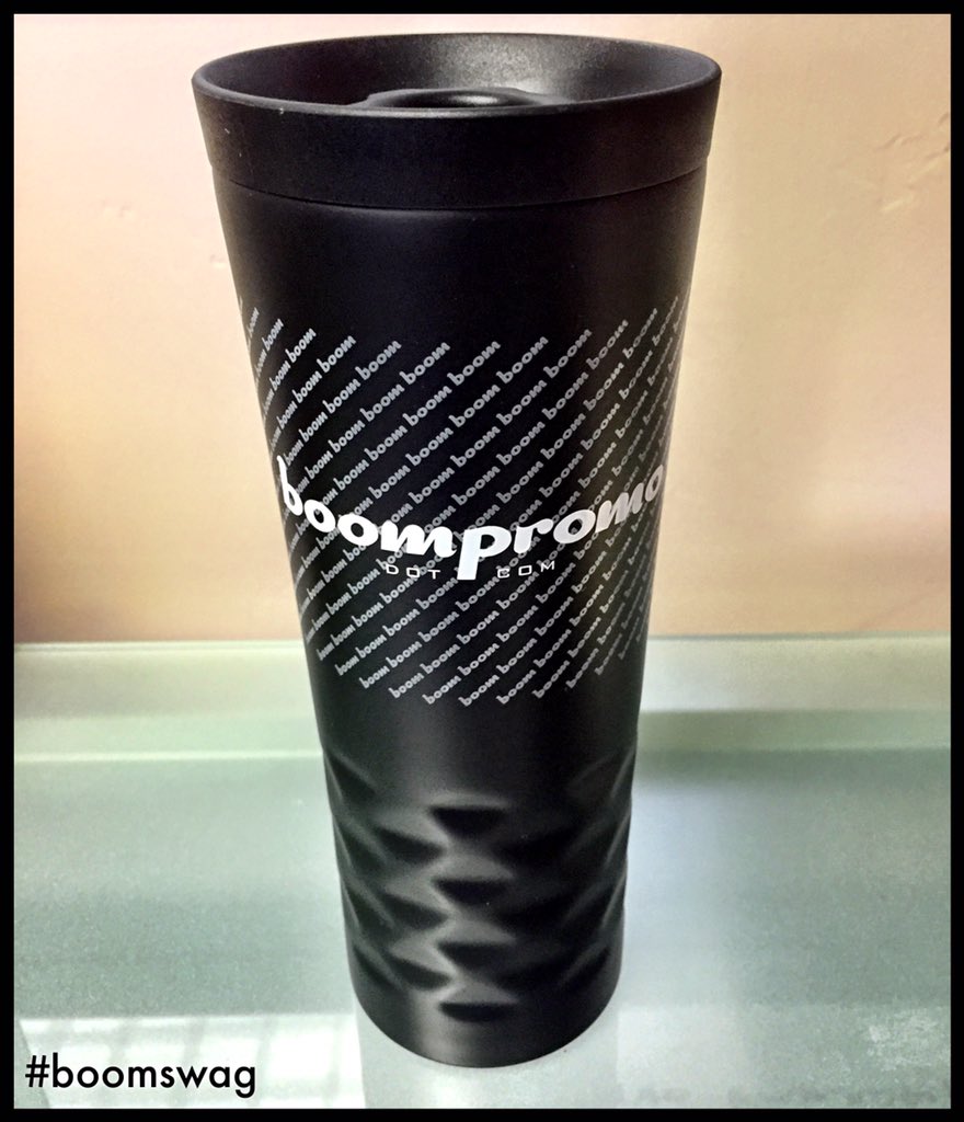 Custom stainless steel, copper lined coffee tumblers are in!  #boomswag #promoproducts
