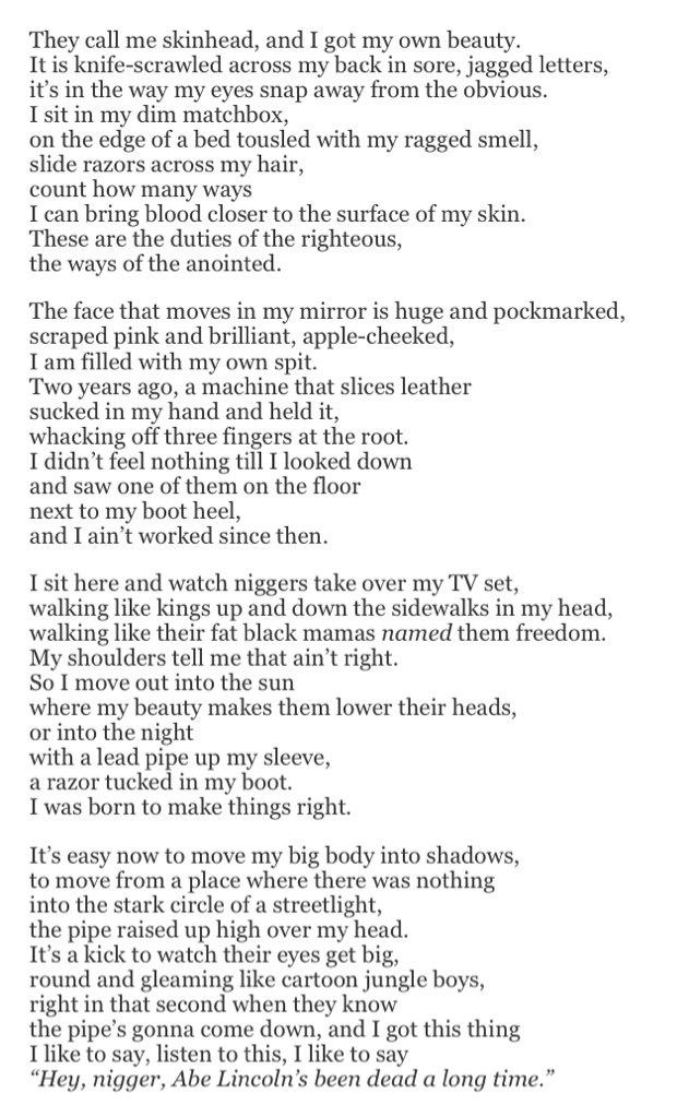skinhead by patricia smith Top 50 spoken word poems the poems you 22 skinhead patricia smith when discussing spoken word poetry, there is no discussion without patricia smith. skinhead by patricia smith Top 50 spoken word poems the poems you 22 skinhead patricia smith when discussing spoken word poetry, there is no discussion without patricia smith.