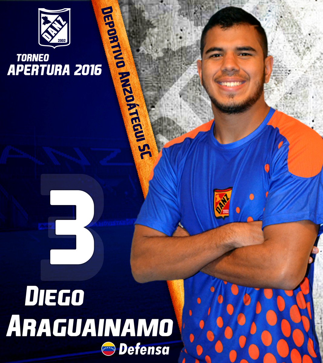 #Primera | Diego Araguainamo | Defensa | Venezolano - Barcelona | 22/09/94 | #SomosAurirrojos