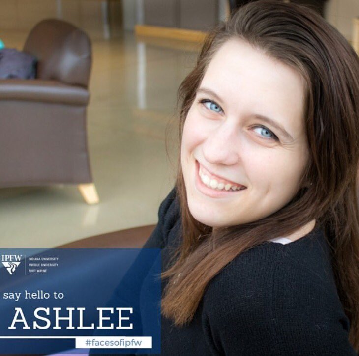 purduefw's tweet photo. Meet Ashlee, elementary education major, and find out her story at https://t.co/pwg4Nlpua5 #FacesOfIPFW https://t.co/IkIILX4izF