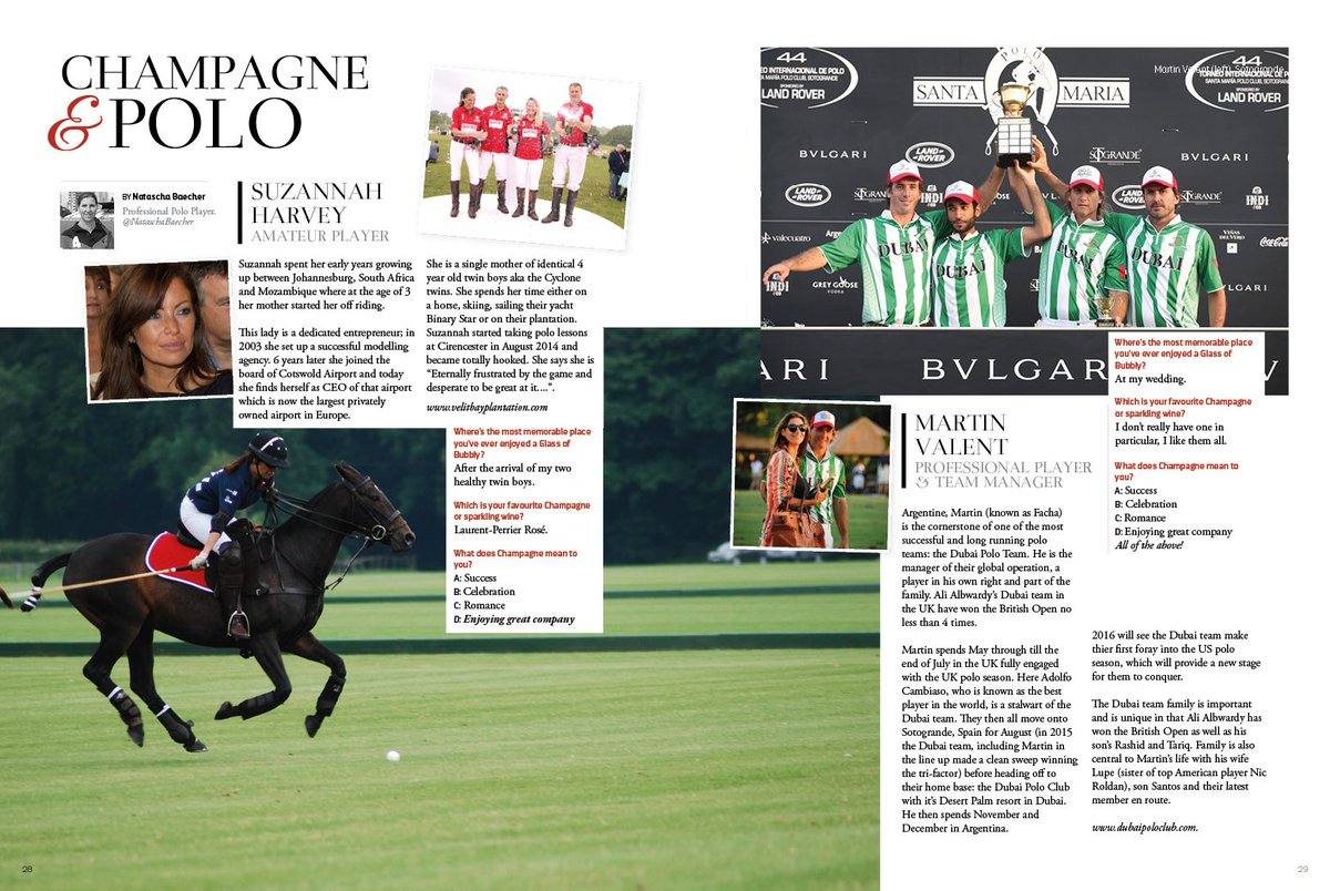 #Champagne &amp; Polo by <a href="/NataschaBaecher/">Natascha Baecher</a> in #GlassofBubbly magazine glassofbubbly.com/glass-of-bubbl…