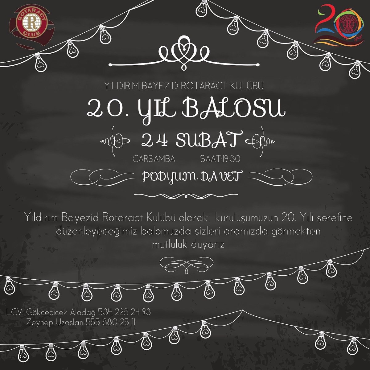 24 Şubat'ta bizimlesiniz dostlar 💫 #20.yilbalosu #20thanniversary #comingsoon #yildirimbayezidrotaract